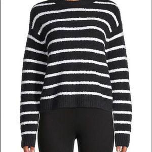 Vince stripped Waffle-Knit Sweater